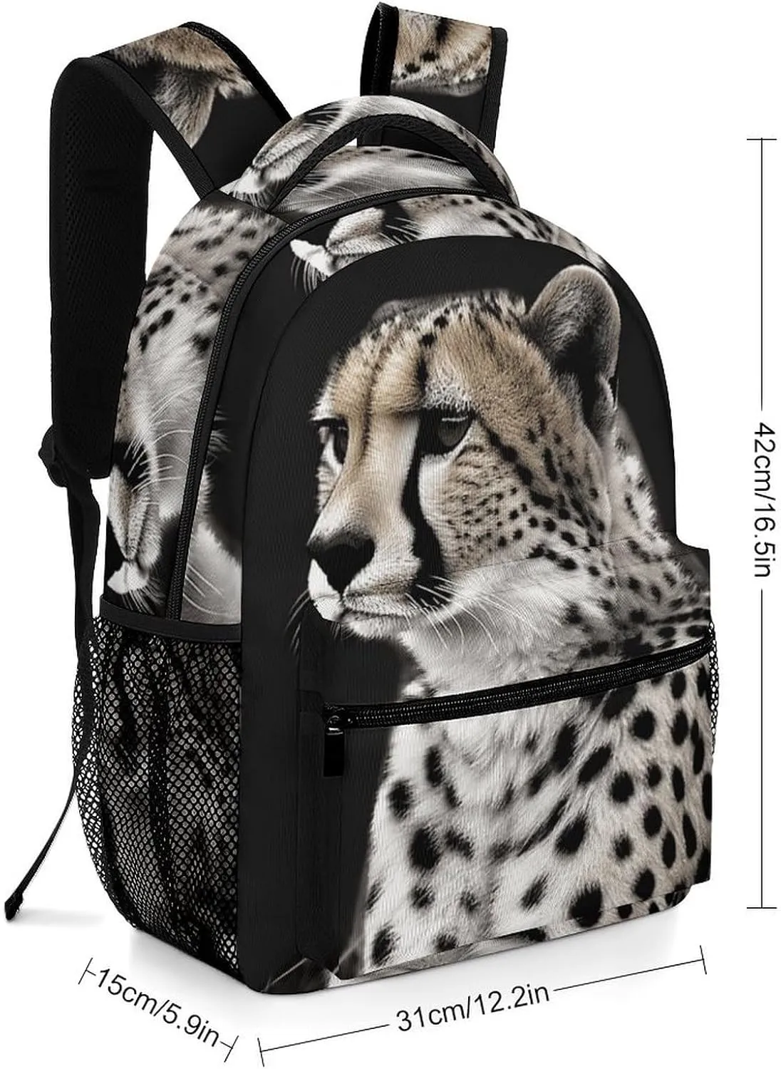 Small Backpacks Personalized Cheetah Printing Travel Bag Lightweight Travel Backpack For Women Men
