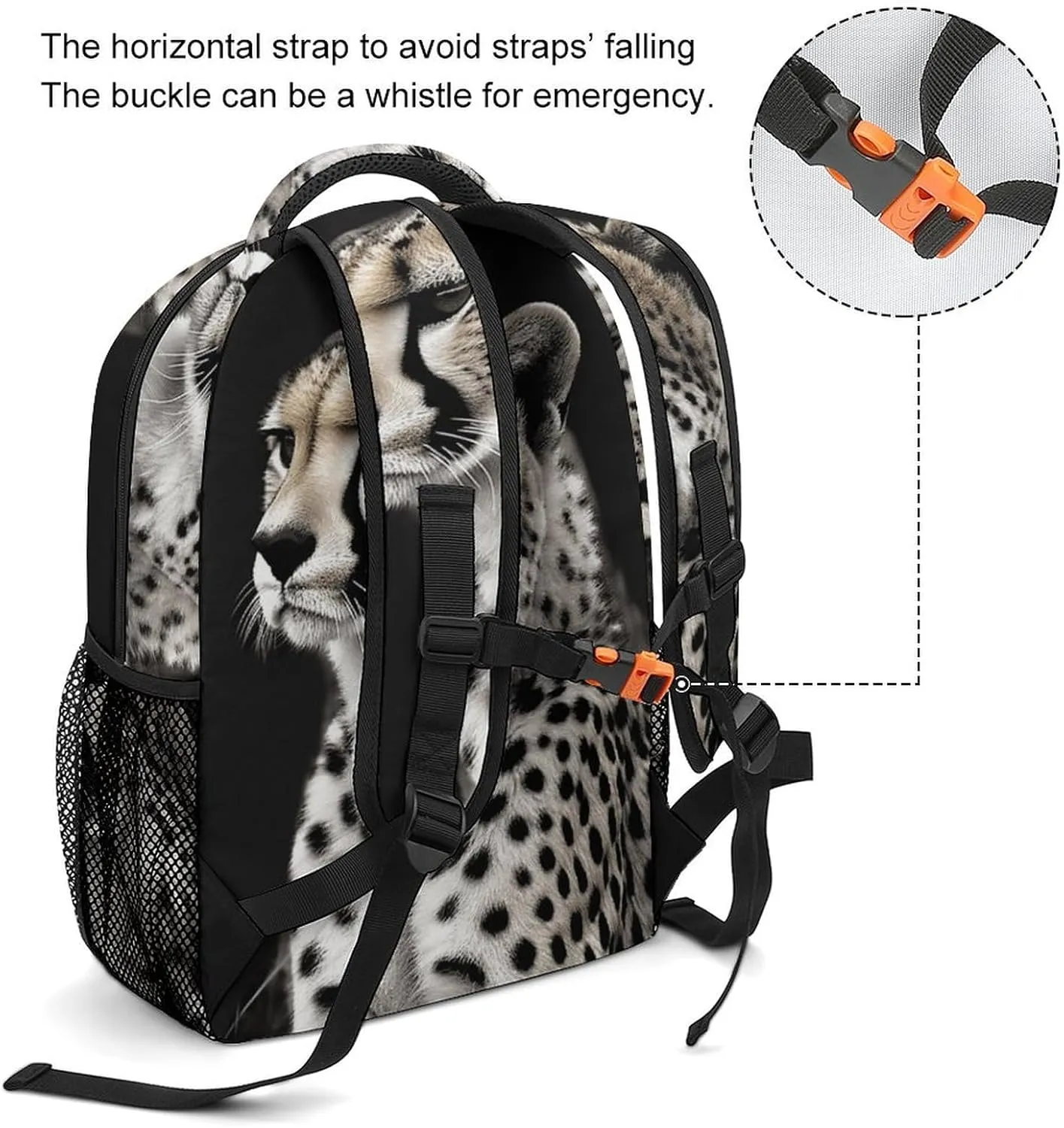 Small Backpacks Personalized Cheetah Printing Travel Bag Lightweight Travel Backpack For Women Men