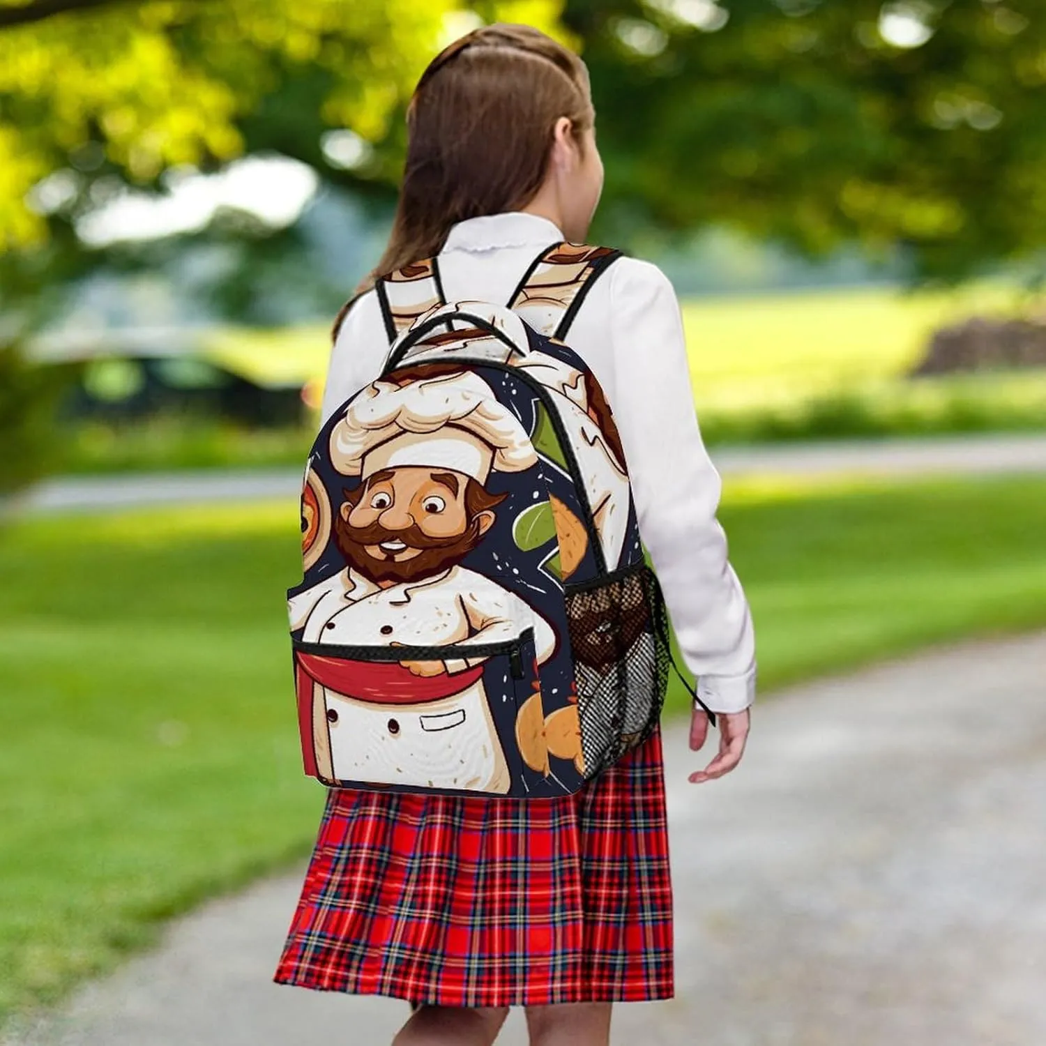 Small Backpacks Personalized Chef Pizza1 Printing Travel Bag Lightweight Travel Backpack For Women Men