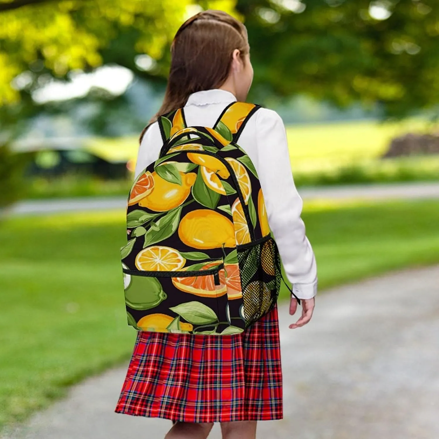 Small Backpacks Personalized Citrus Fruit Pattern Printing Travel Bag Lightweight Travel Backpack For Women Men