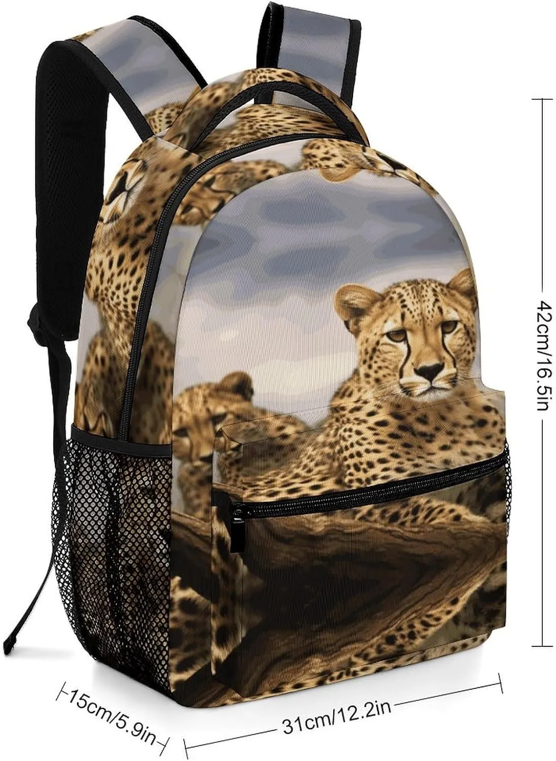 Small Backpacks Personalized Cool Leopard Printing Travel Bag Lightweight Travel Backpack For Women Men