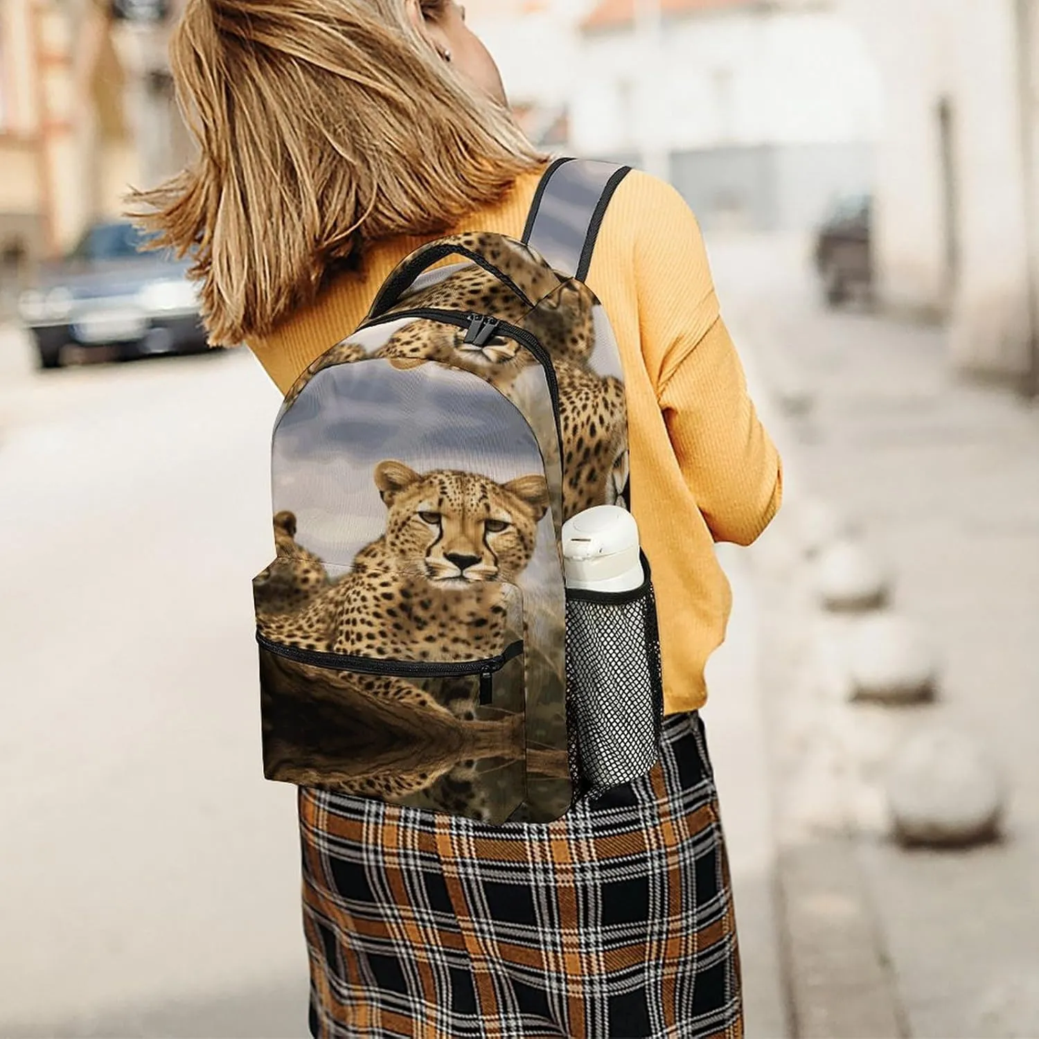 Small Backpacks Personalized Cool Leopard Printing Travel Bag Lightweight Travel Backpack For Women Men