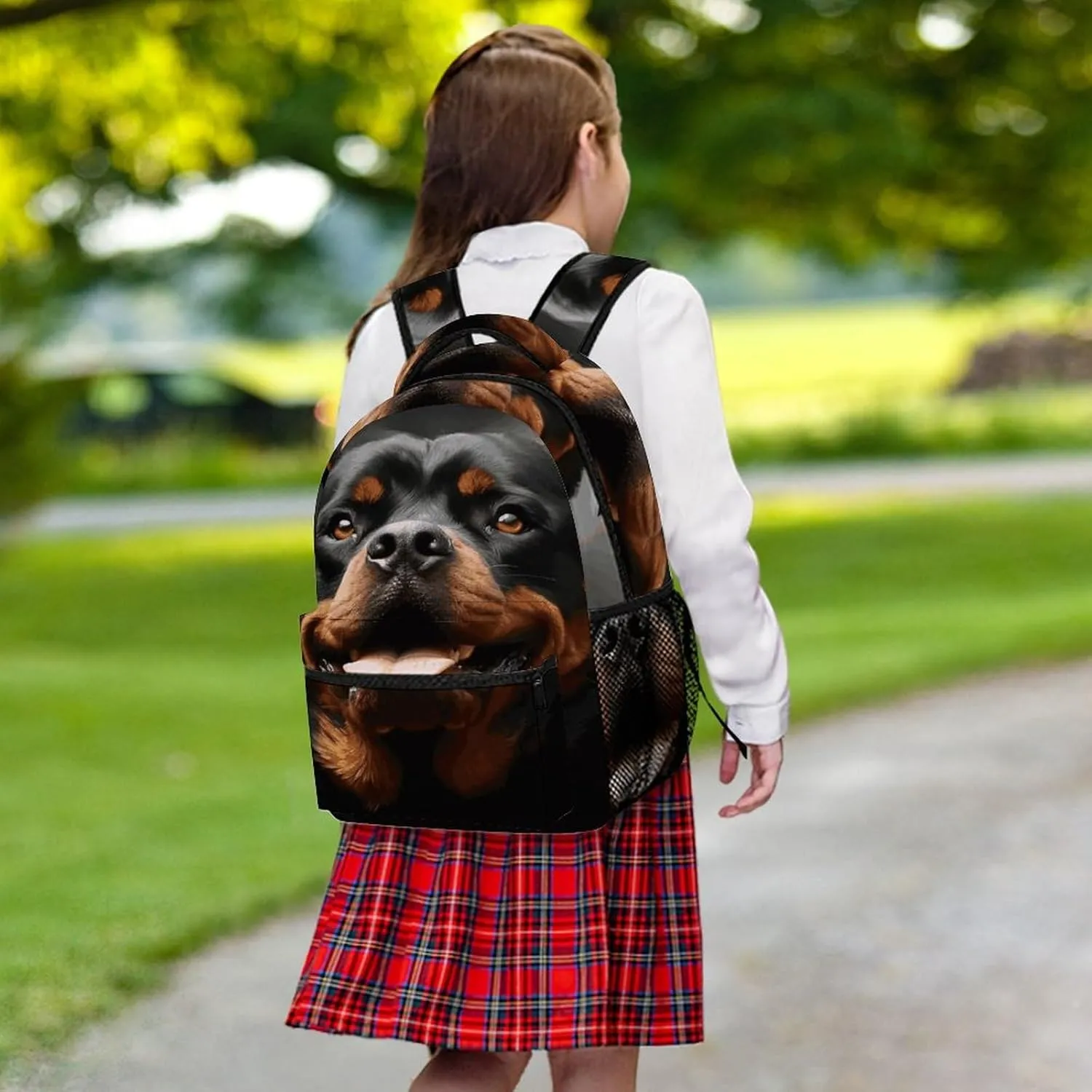 Small Backpacks Personalized Cool Rottweiler Dog Art Printing Travel Bag Lightweight Travel Backpack For Women Men