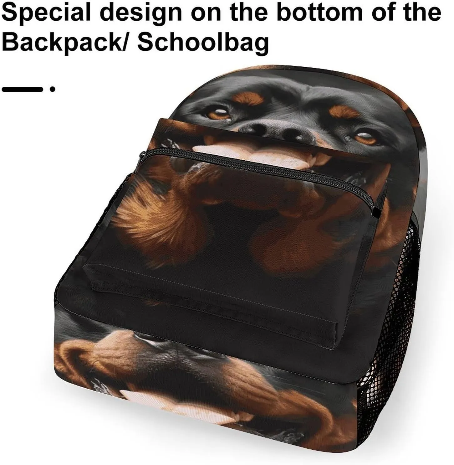 Small Backpacks Personalized Cool Rottweiler Dog Art Printing Travel Bag Lightweight Travel Backpack For Women Men