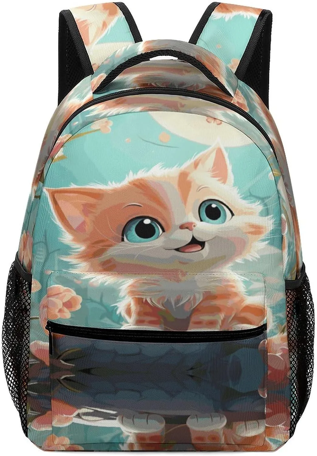 Small Backpacks Personalized Cute Cats Printing Travel Bag Lightweight Travel Backpack For Women Men