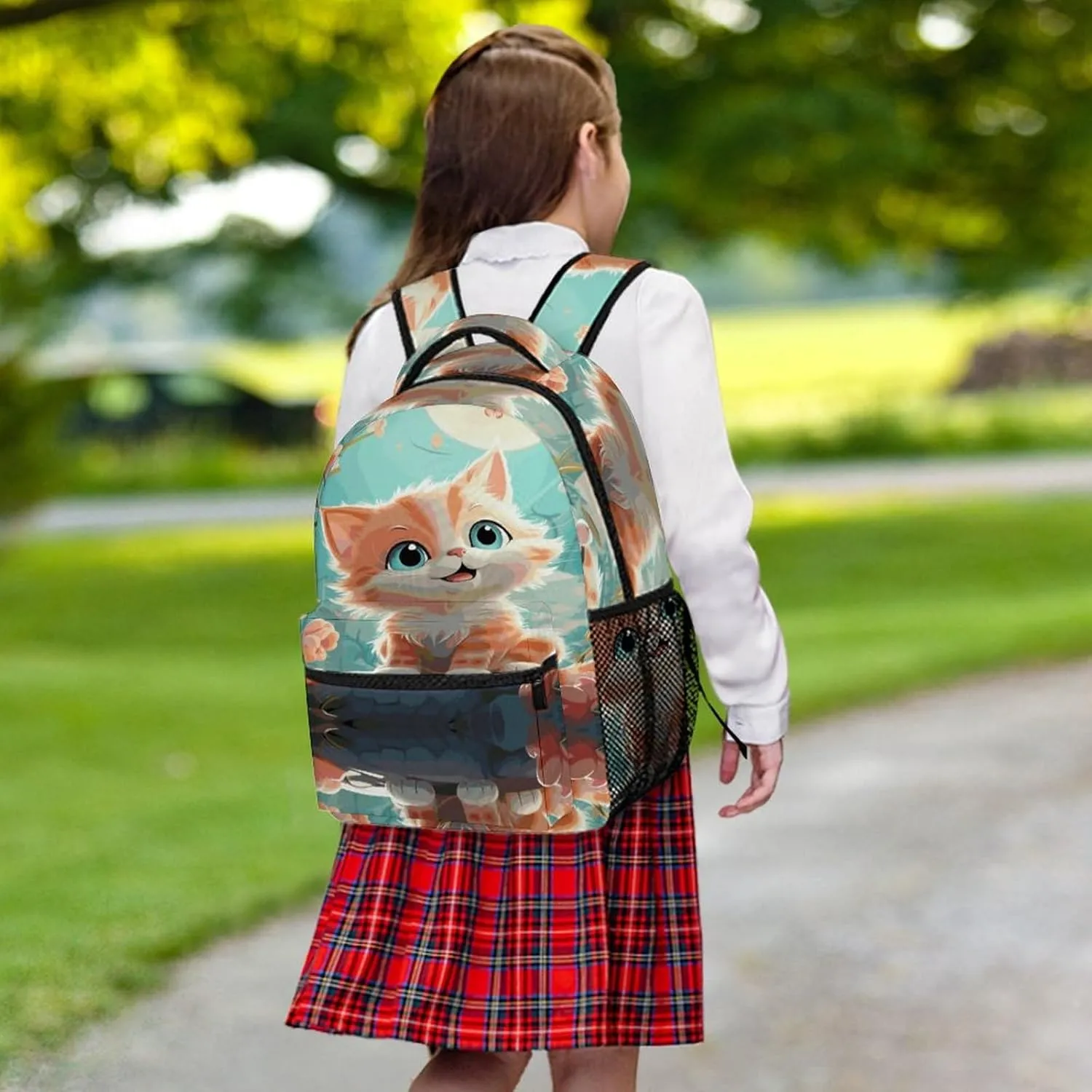 Small Backpacks Personalized Cute Cats Printing Travel Bag Lightweight Travel Backpack For Women Men