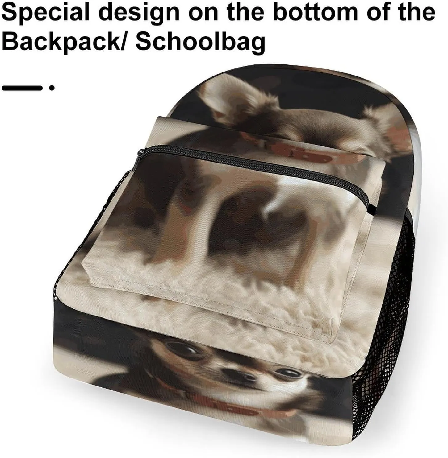 Small Backpacks Personalized Cute Chihuahua Printing Travel Bag Lightweight Travel Backpack For Women Men