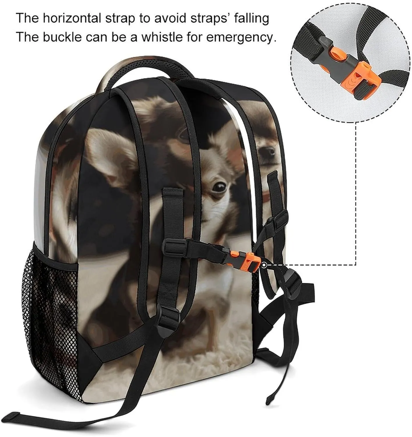 Small Backpacks Personalized Cute Chihuahua Printing Travel Bag Lightweight Travel Backpack For Women Men