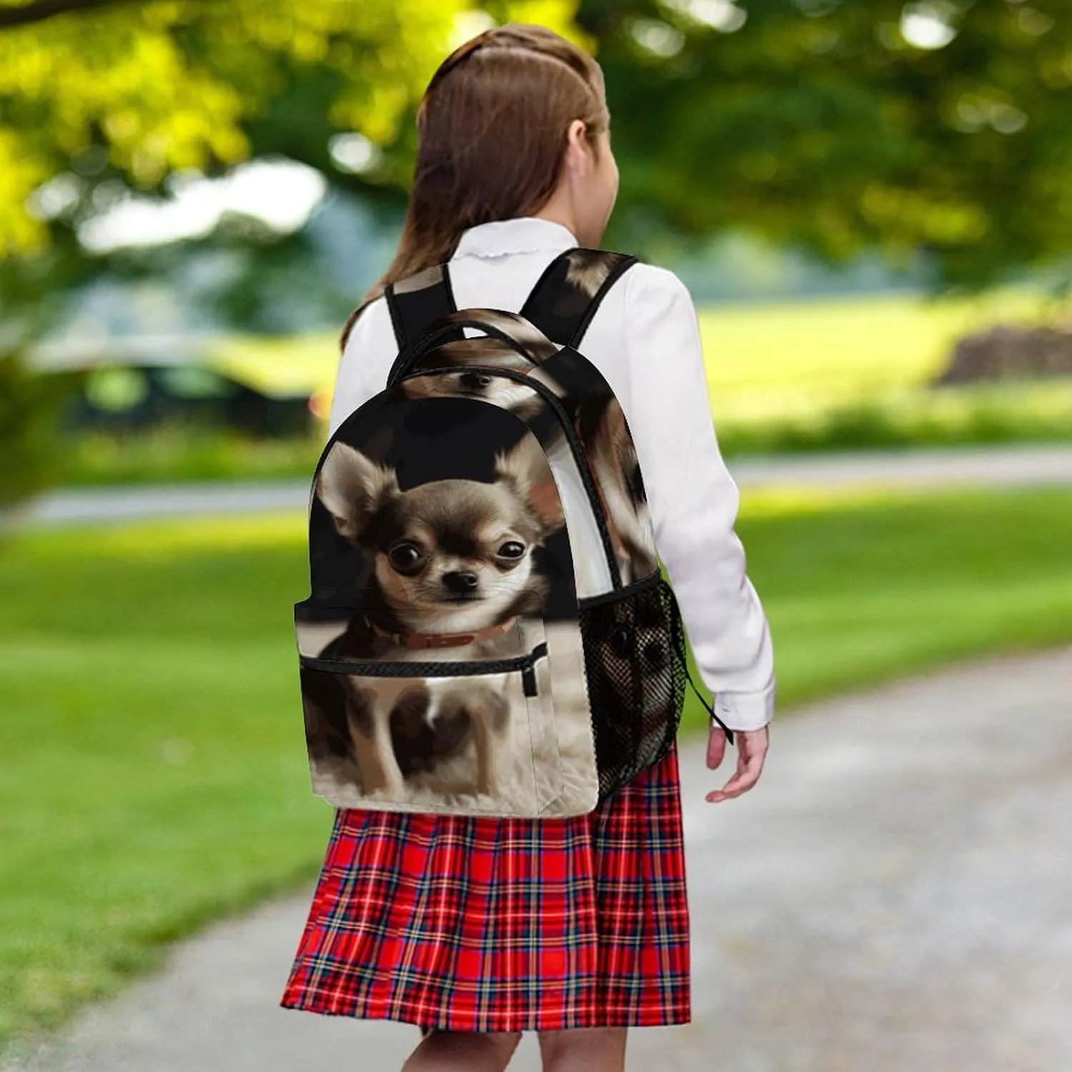 Small Backpacks Personalized Cute Chihuahua Printing Travel Bag Lightweight Travel Backpack For Women Men