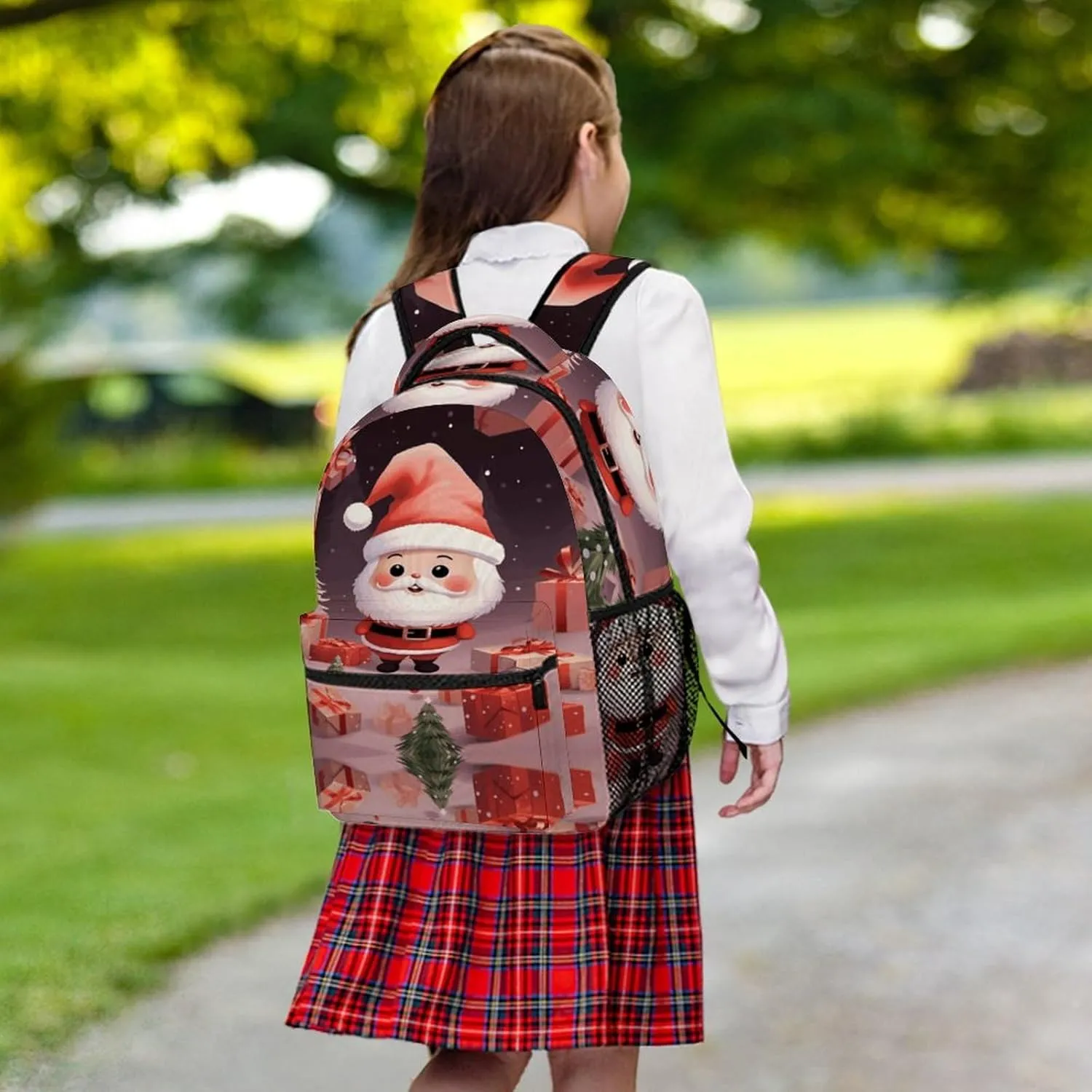 Small Backpacks Personalized Cute Christmas Holidays Printing Travel Bag Lightweight Travel Backpack For Women Men