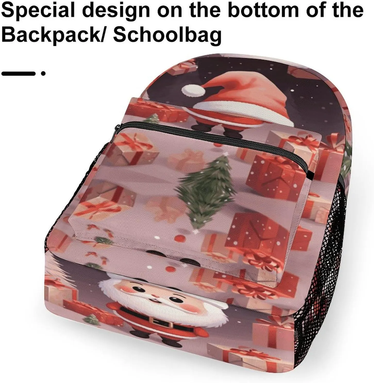 Small Backpacks Personalized Cute Christmas Holidays Printing Travel Bag Lightweight Travel Backpack For Women Men