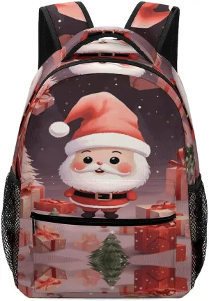 Small Backpacks Personalized Cute Christmas Holidays Printing Travel Bag Lightweight Travel Backpack For Women Men