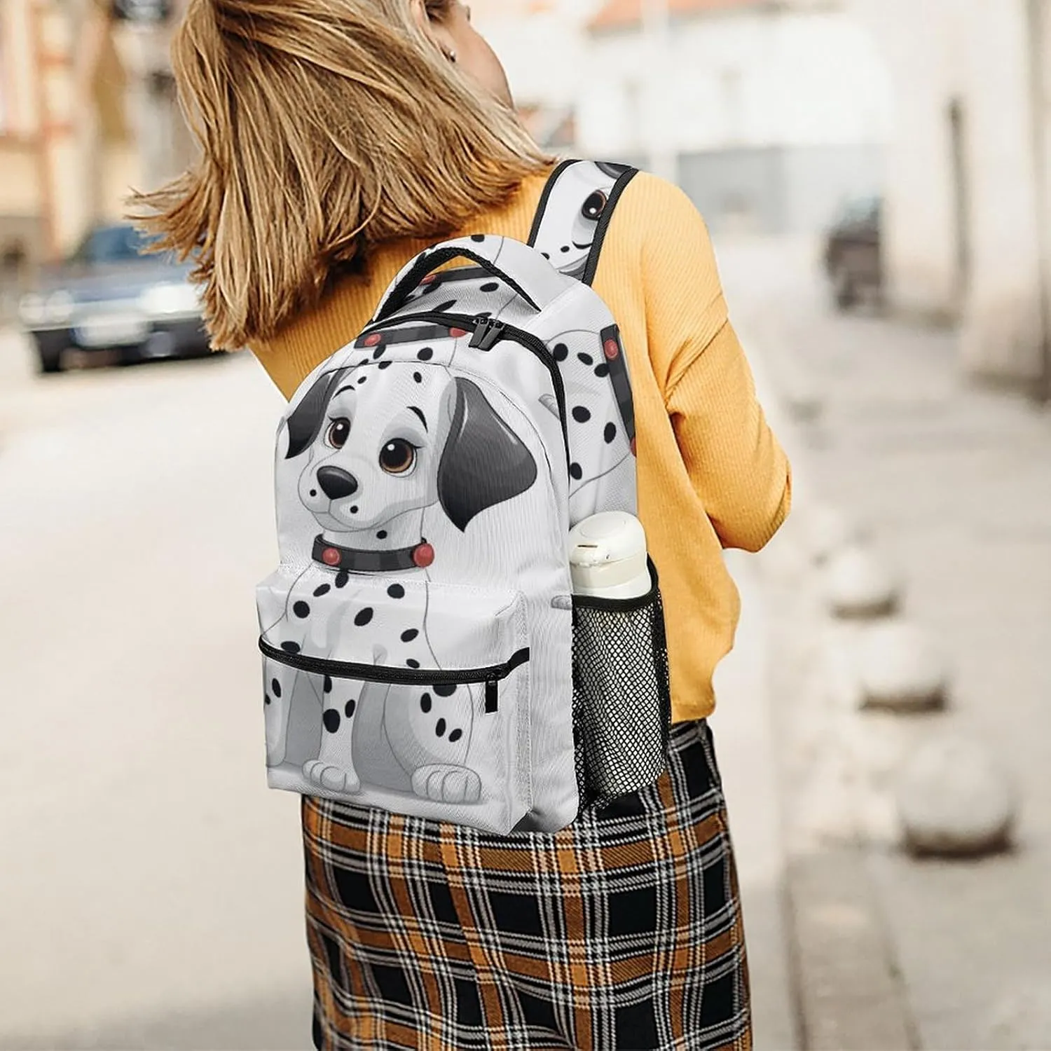 Small Backpacks Personalized Cute Dalmatian Printing Travel Bag Lightweight Travel Backpack For Women Men