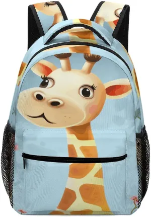 Small Backpacks Personalized Cute Giraffe Printing Travel Bag Lightweight Travel Backpack For Women Men