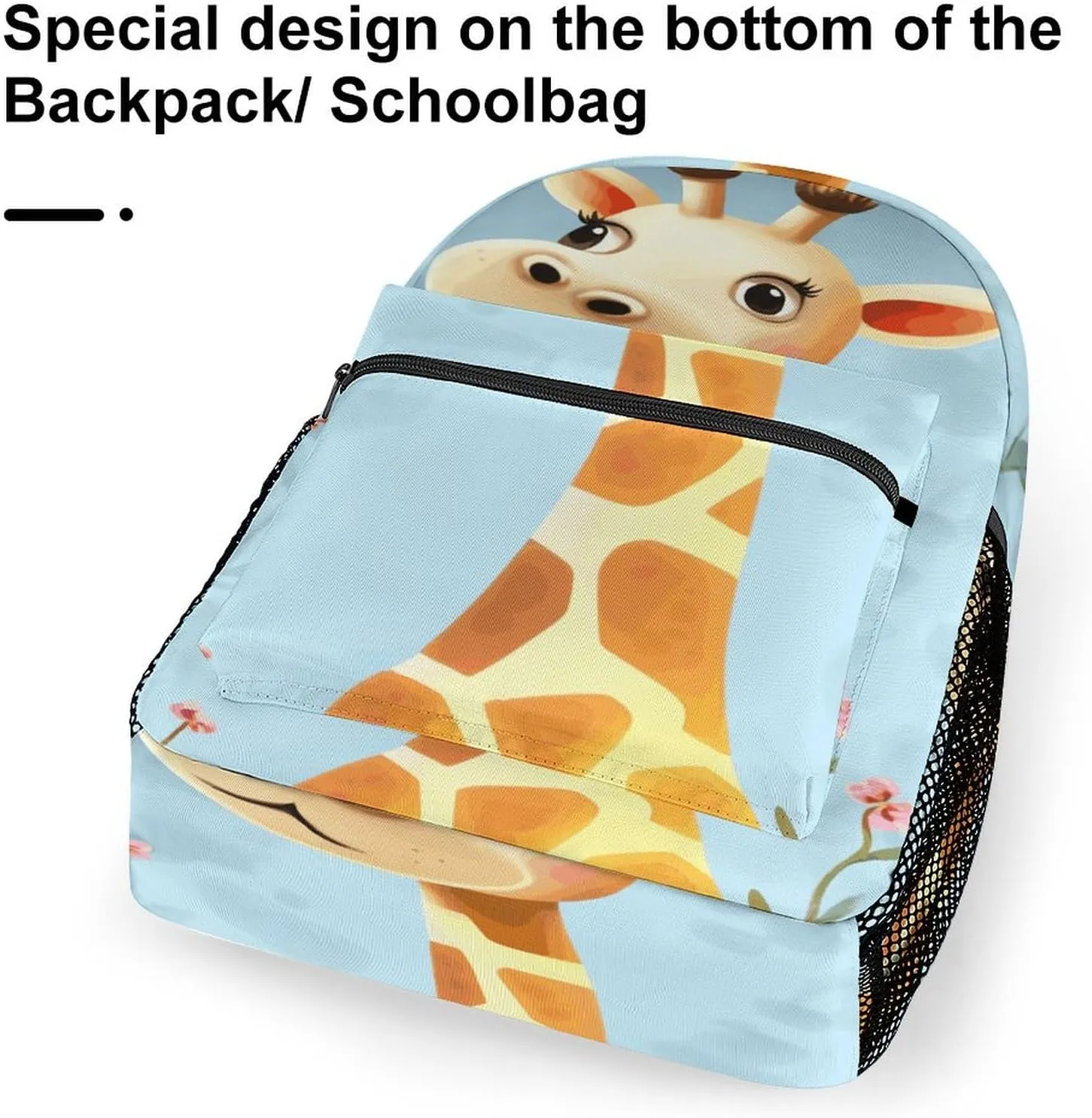 Small Backpacks Personalized Cute Giraffe Printing Travel Bag Lightweight Travel Backpack For Women Men