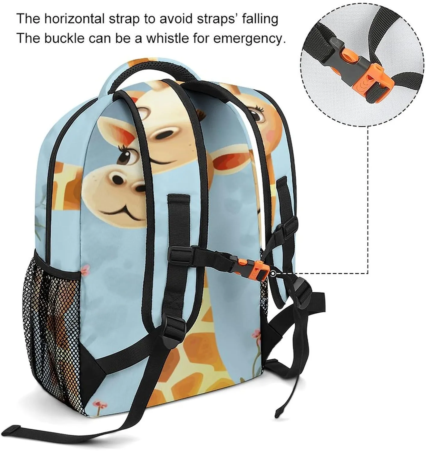 Small Backpacks Personalized Cute Giraffe Printing Travel Bag Lightweight Travel Backpack For Women Men