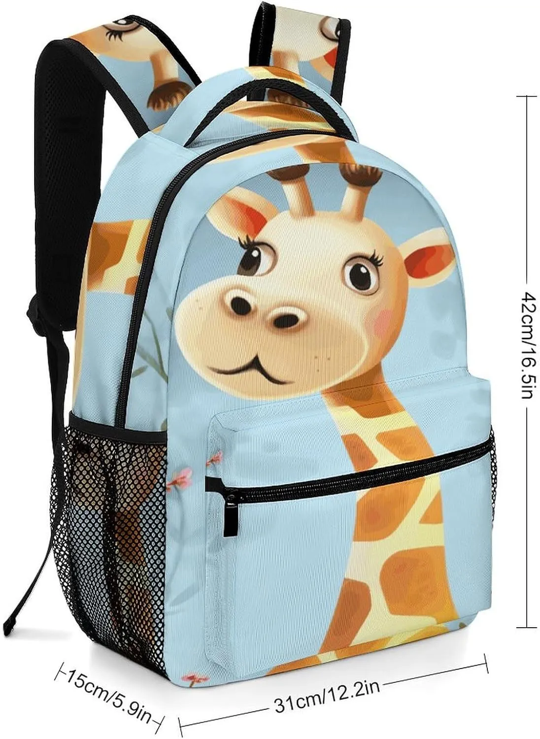 Small Backpacks Personalized Cute Giraffe Printing Travel Bag Lightweight Travel Backpack For Women Men