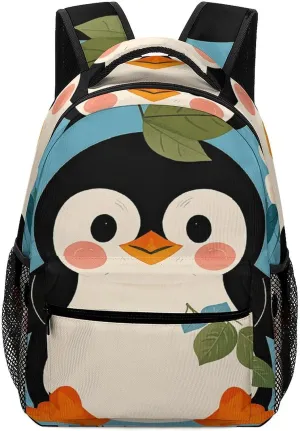 Small Backpacks Personalized Cute Penguin Print Printing Travel Bag Lightweight Travel Backpack For Women Men