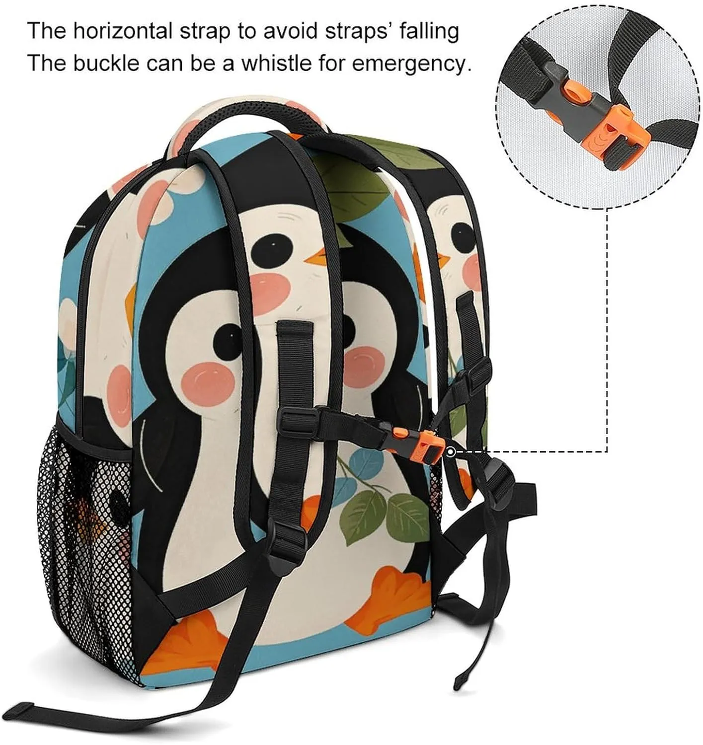 Small Backpacks Personalized Cute Penguin Print Printing Travel Bag Lightweight Travel Backpack For Women Men