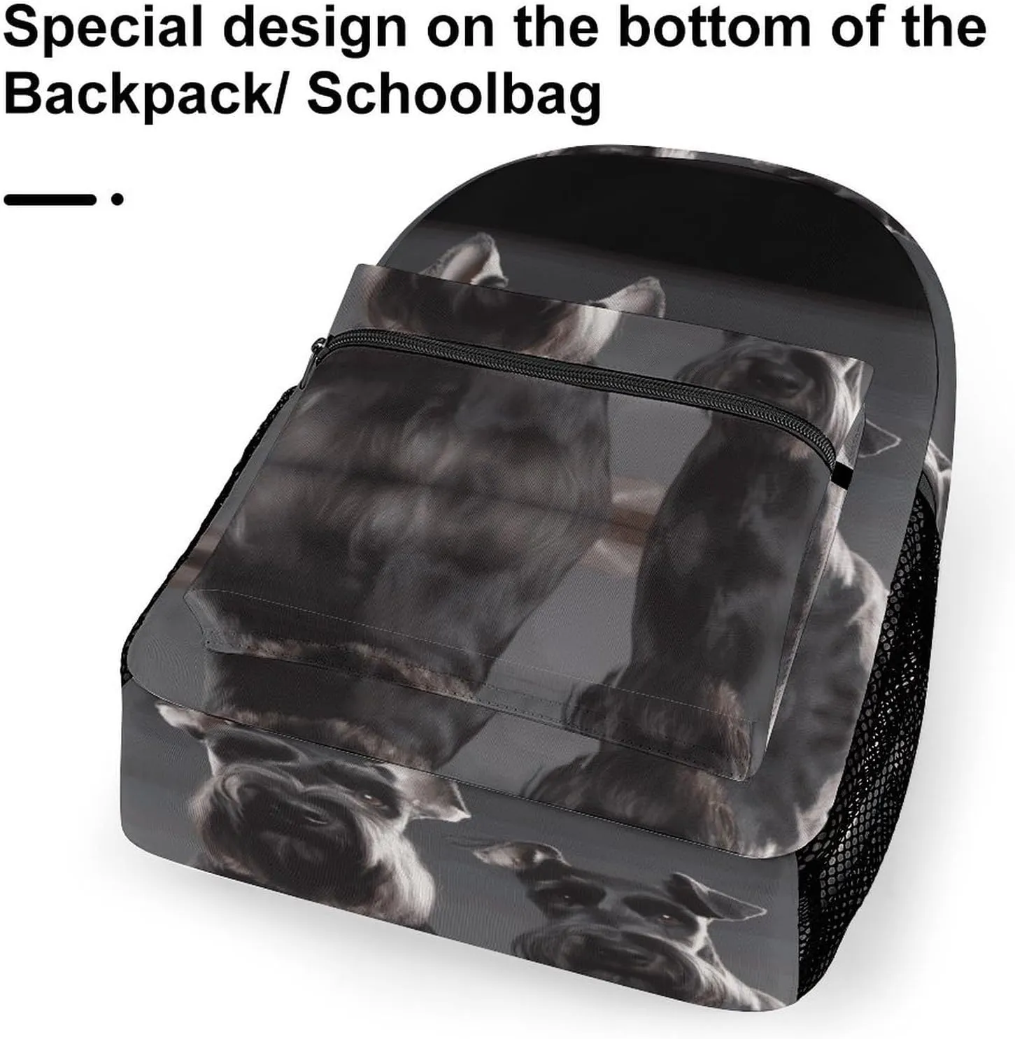 Small Backpacks Personalized Cute Schnauzer Dog Printing Travel Bag Lightweight Travel Backpack For Women Men