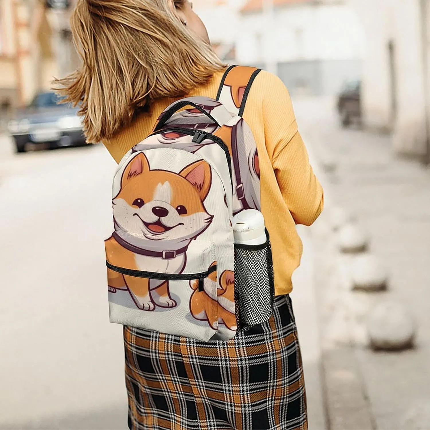 Small Backpacks Personalized Cute Shiba Inu Dog Printing Travel Bag Lightweight Travel Backpack For Women Men