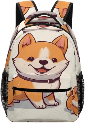Small Backpacks Personalized Cute Shiba Inu Dog Printing Travel Bag Lightweight Travel Backpack For Women Men