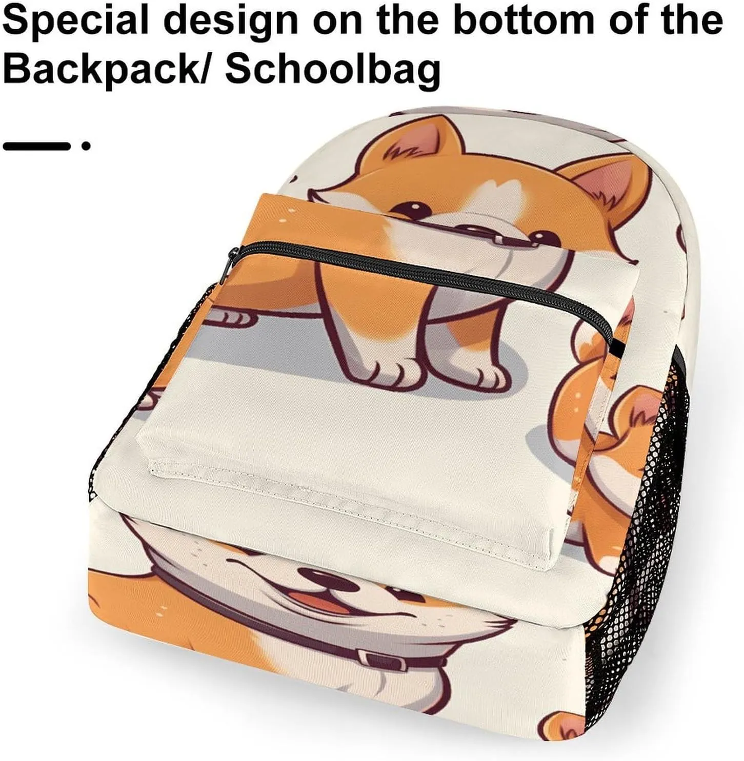 Small Backpacks Personalized Cute Shiba Inu Dog Printing Travel Bag Lightweight Travel Backpack For Women Men