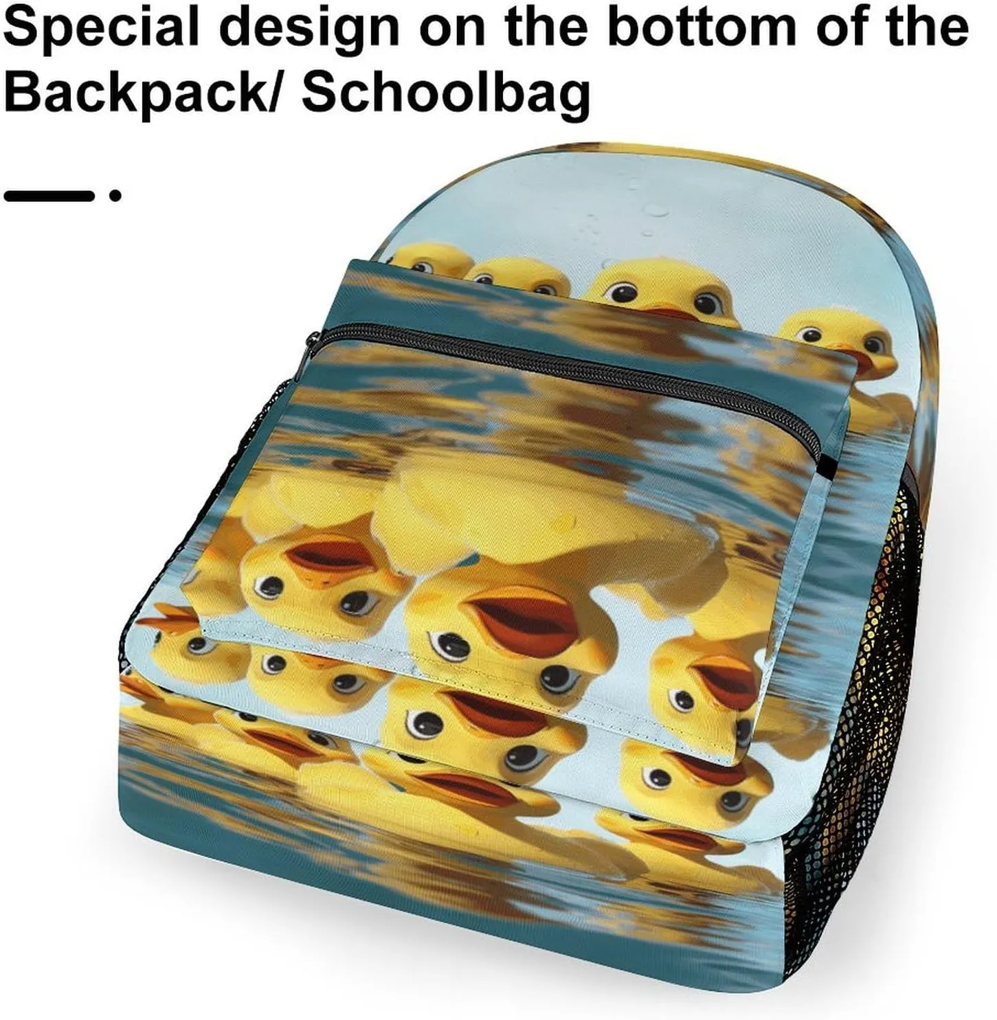 Small Backpacks Personalized Cute Yellow Rubber Ducky Printing Travel Bag Lightweight Travel Backpack For Women Men