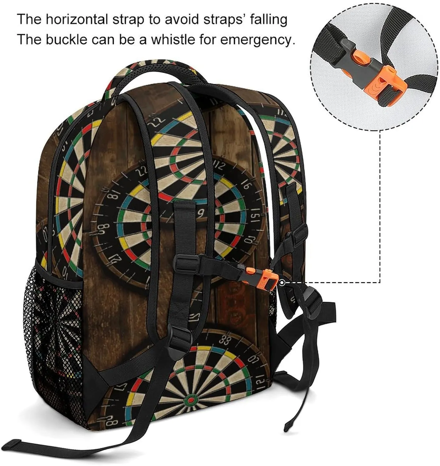 Small Backpacks Personalized Dart Board Printing Travel Bag Lightweight Travel Backpack For Women Men