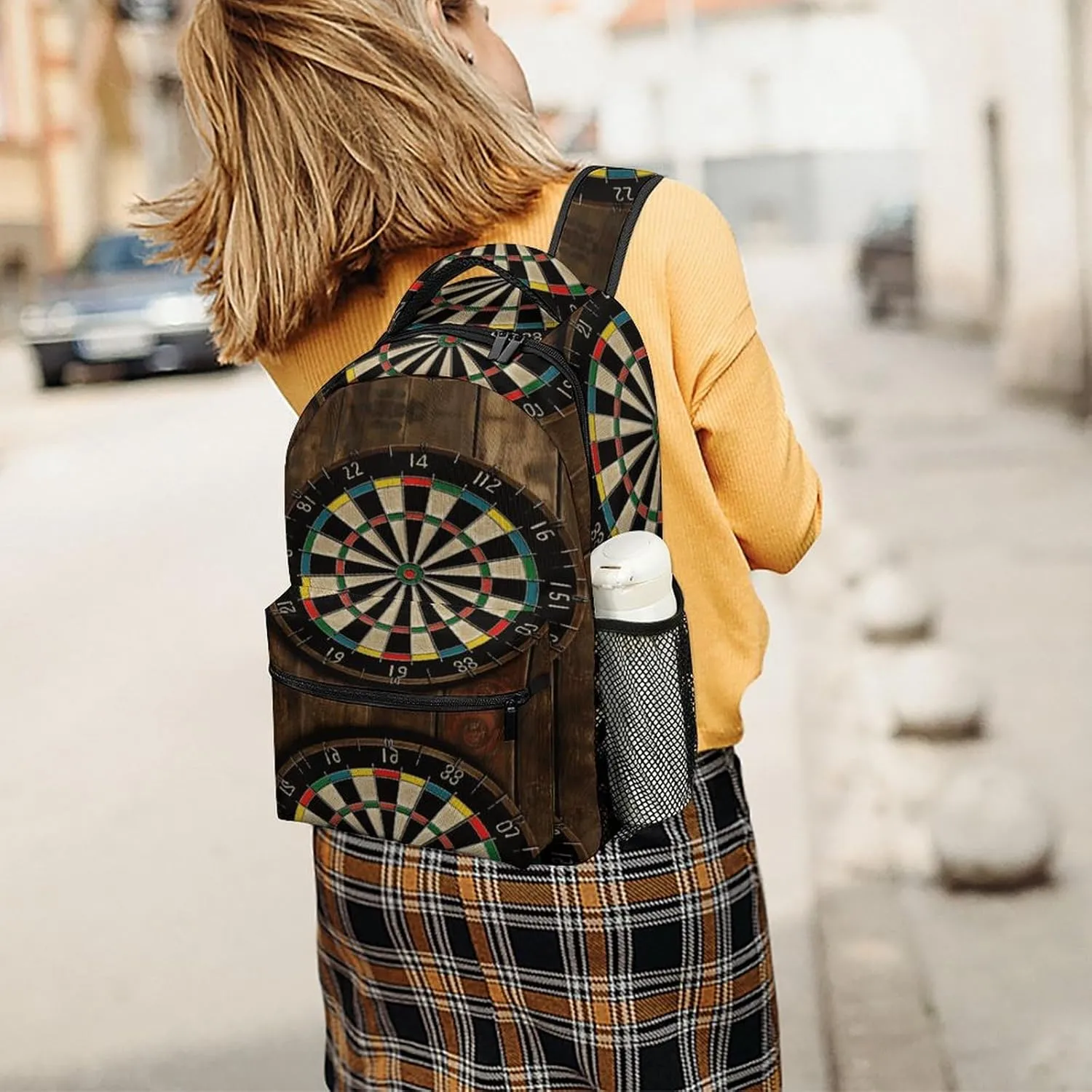 Small Backpacks Personalized Dart Board Printing Travel Bag Lightweight Travel Backpack For Women Men