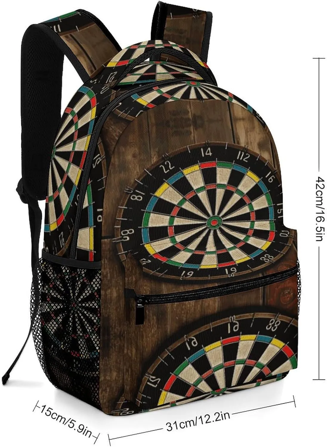 Small Backpacks Personalized Dart Board Printing Travel Bag Lightweight Travel Backpack For Women Men
