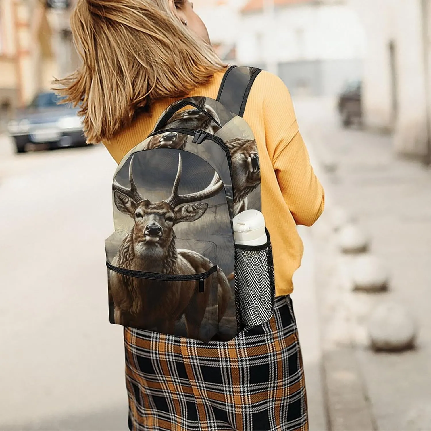 Small Backpacks Personalized Deer Hunting Season Printing Travel Bag Lightweight Travel Backpack For Women Men