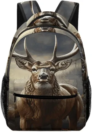 Small Backpacks Personalized Deer Hunting Season Printing Travel Bag Lightweight Travel Backpack For Women Men