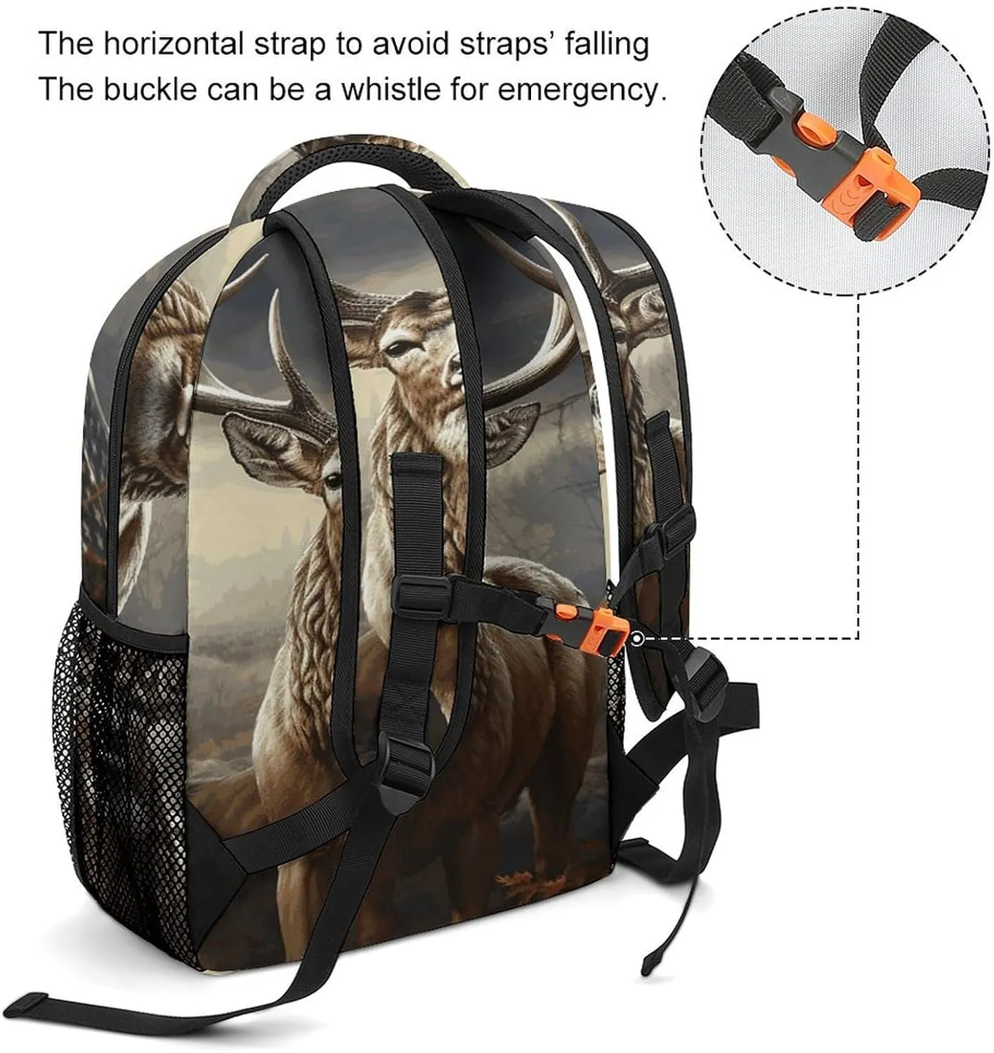 Small Backpacks Personalized Deer Hunting Season Printing Travel Bag Lightweight Travel Backpack For Women Men