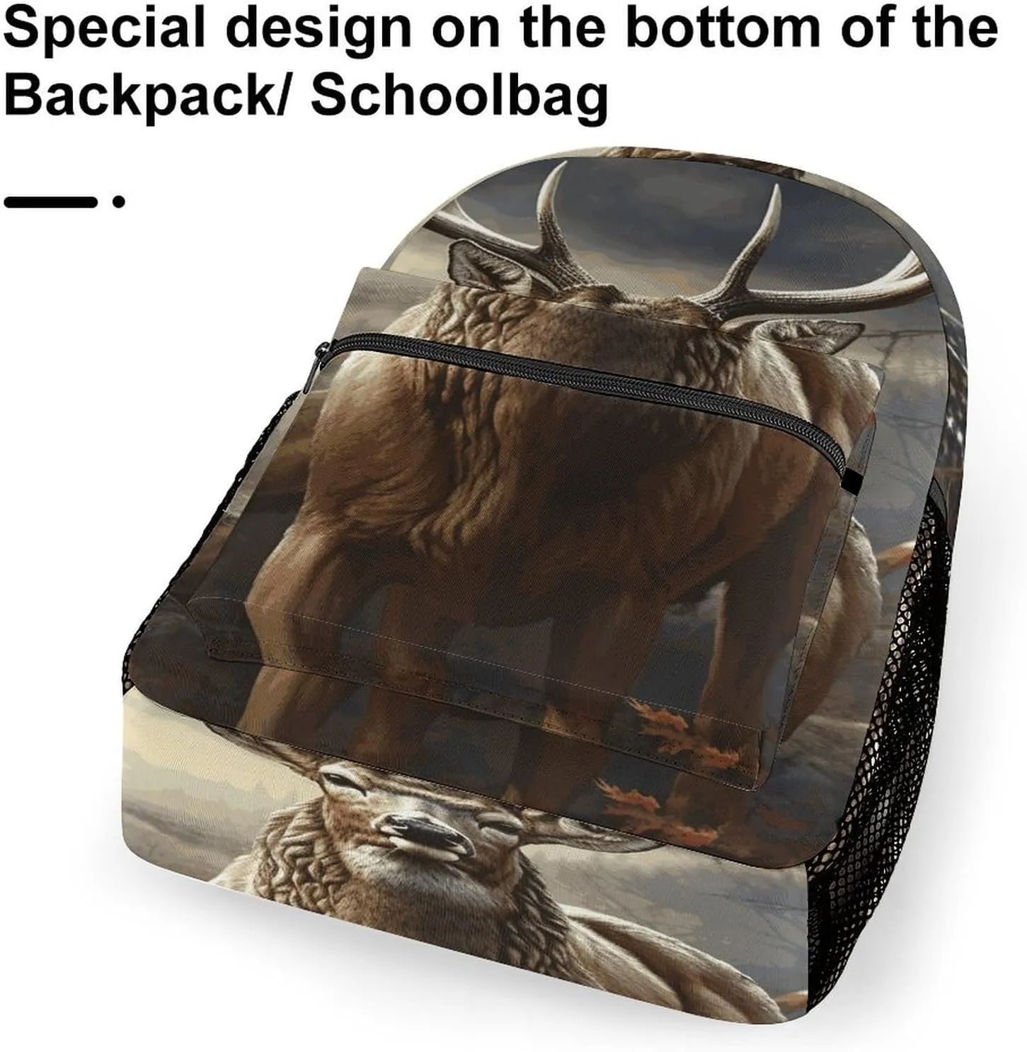 Small Backpacks Personalized Deer Hunting Season Printing Travel Bag Lightweight Travel Backpack For Women Men