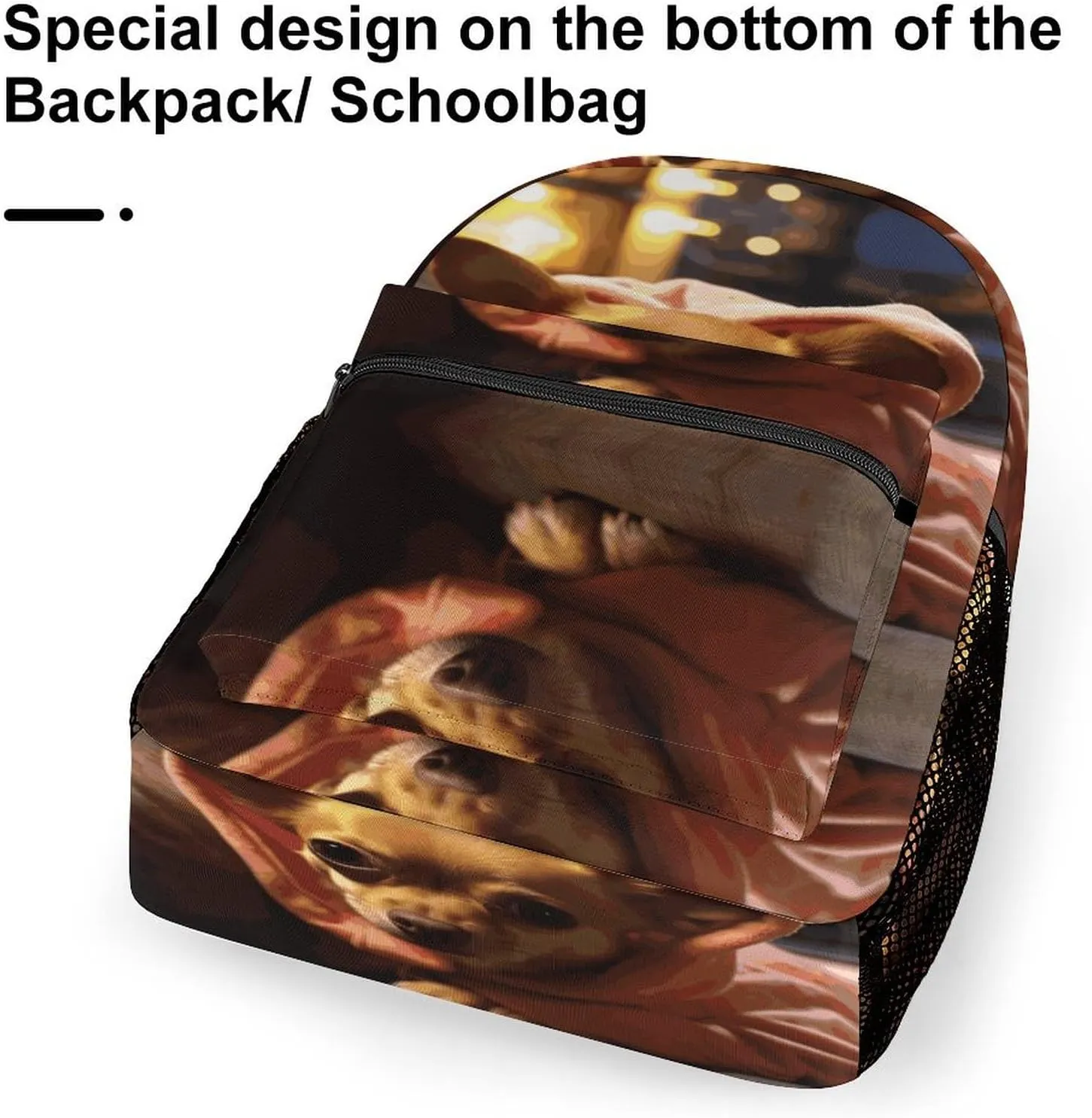 Small Backpacks Personalized Depressed Chihuahua Printing Travel Bag Lightweight Travel Backpack For Women Men