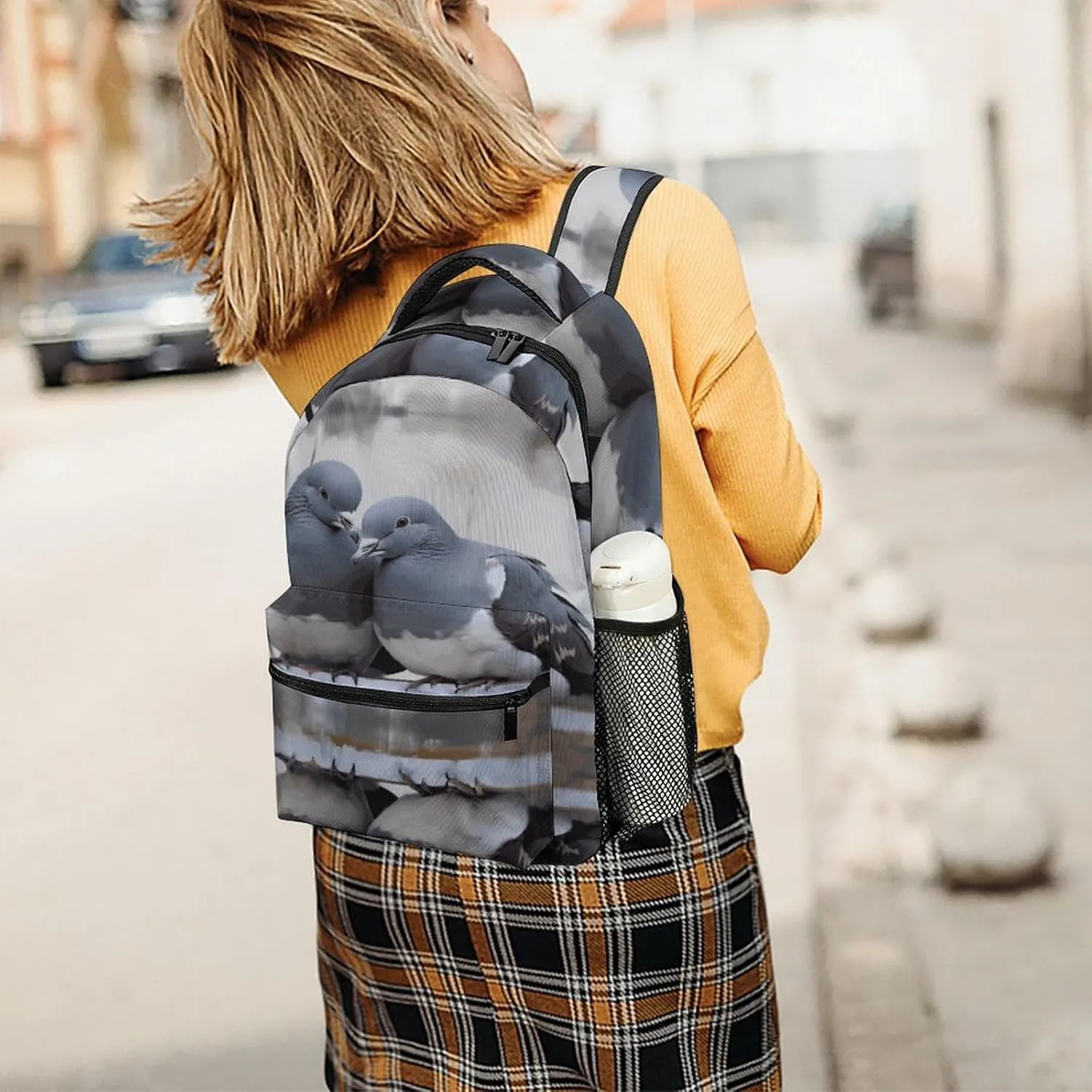 Small Backpacks Personalized Doves Printing Travel Bag Lightweight Travel Backpack For Women Men