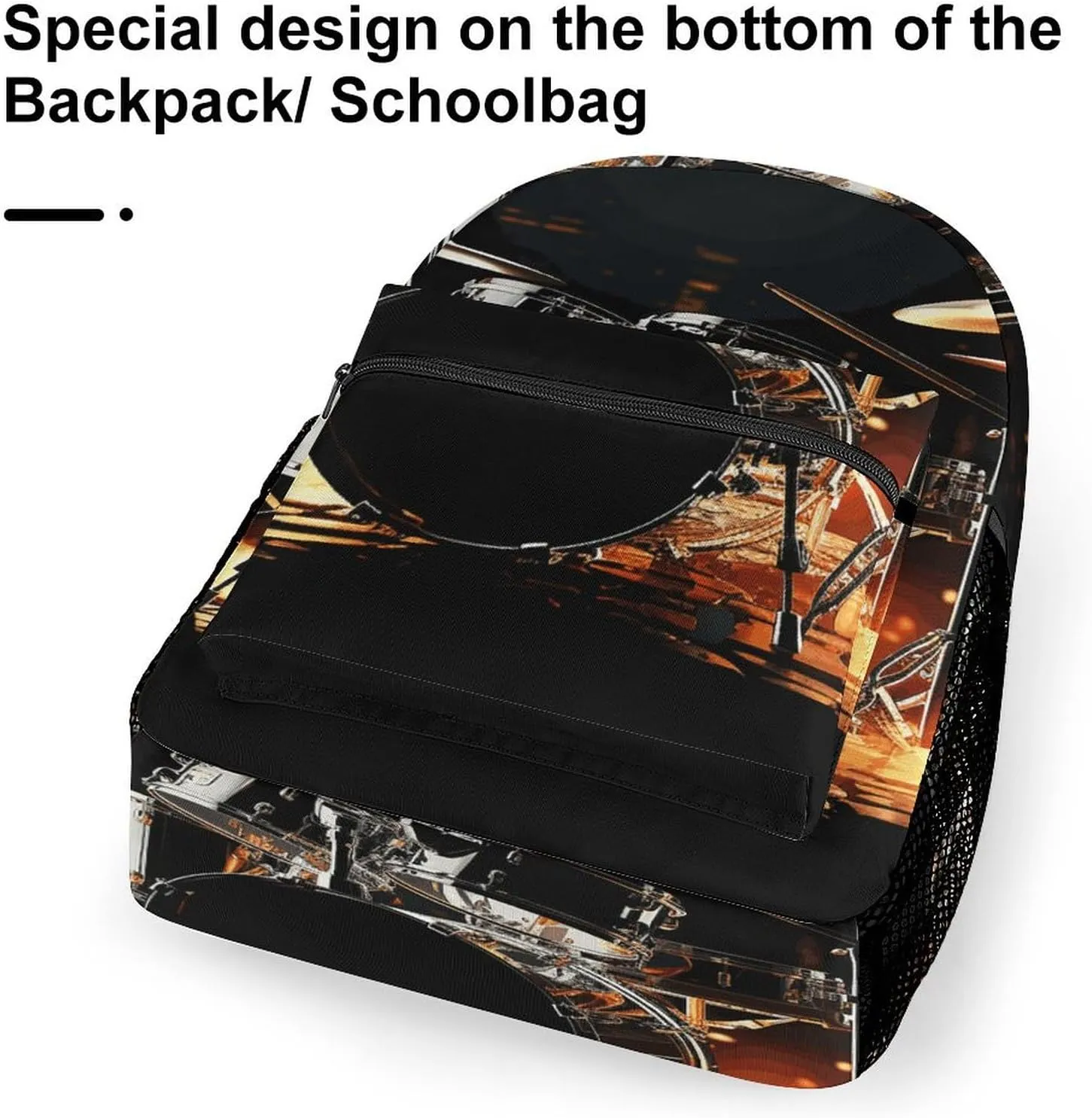Small Backpacks Personalized Drummer Printing Travel Bag Lightweight Travel Backpack For Women Men