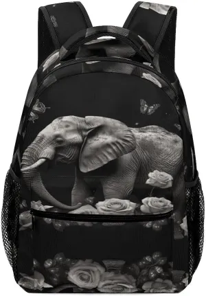Small Backpacks Personalized Elephant And Butterfly Printing Travel Bag Lightweight Travel Backpack For Women Men