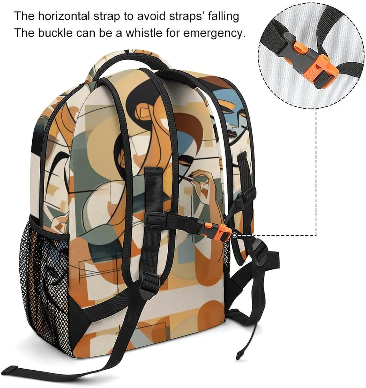 Small Backpacks Personalized Expressive Drawing Printing Travel Bag Lightweight Travel Backpack For Women Men