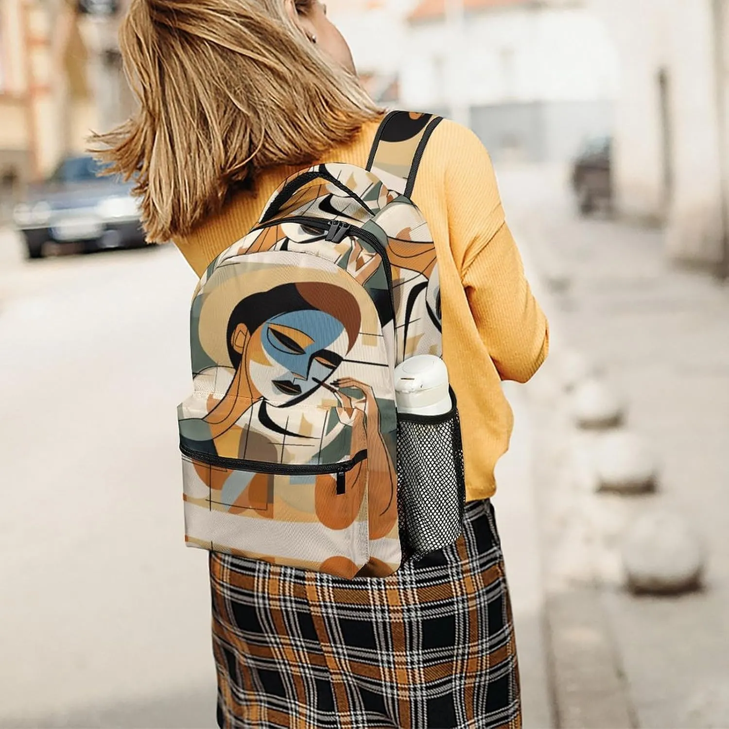 Small Backpacks Personalized Expressive Drawing Printing Travel Bag Lightweight Travel Backpack For Women Men