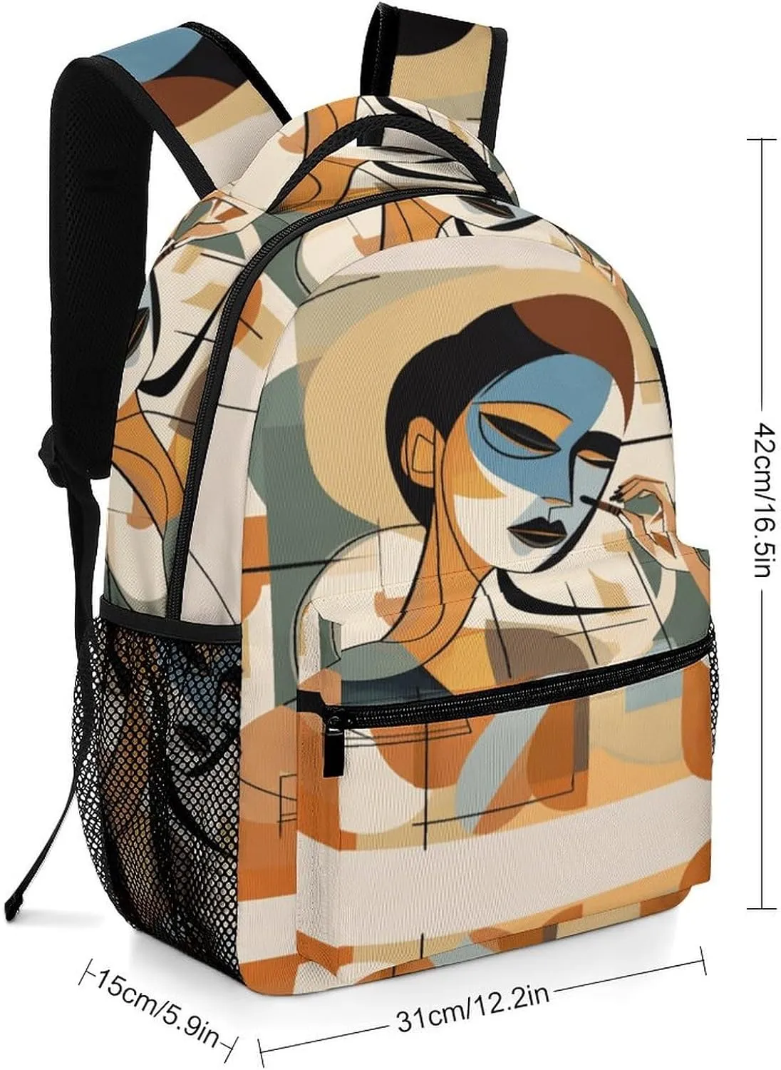Small Backpacks Personalized Expressive Drawing Printing Travel Bag Lightweight Travel Backpack For Women Men