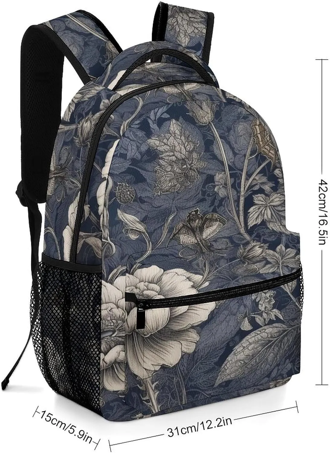 Small Backpacks Personalized Floral Print Printing Travel Bag Lightweight Travel Backpack For Women Men