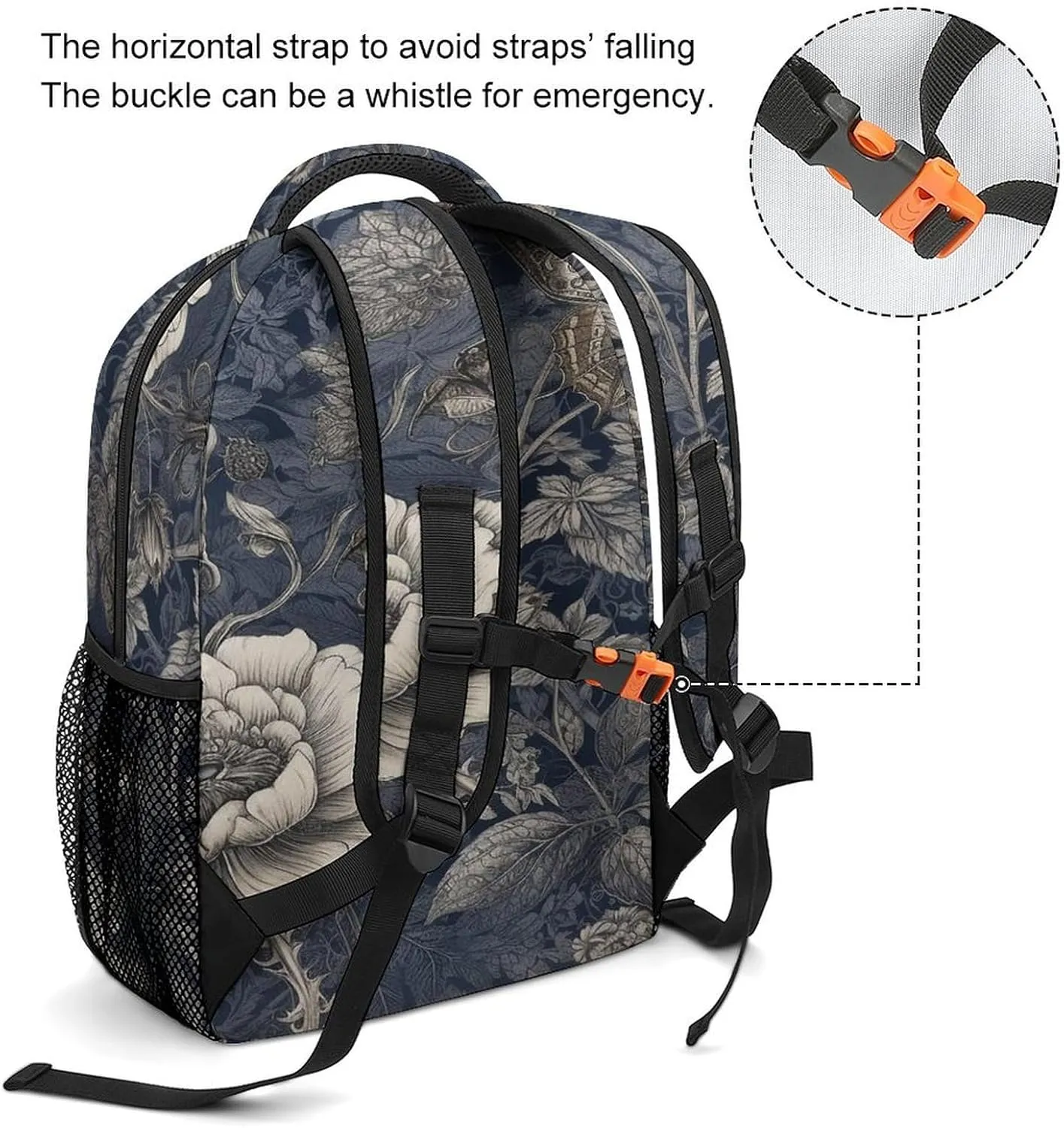 Small Backpacks Personalized Floral Print Printing Travel Bag Lightweight Travel Backpack For Women Men