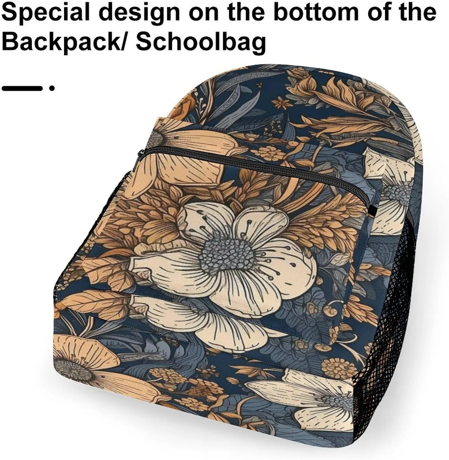 Small Backpacks Personalized Flowers And Leaves Printing Travel Bag Lightweight Travel Backpack For Women Men