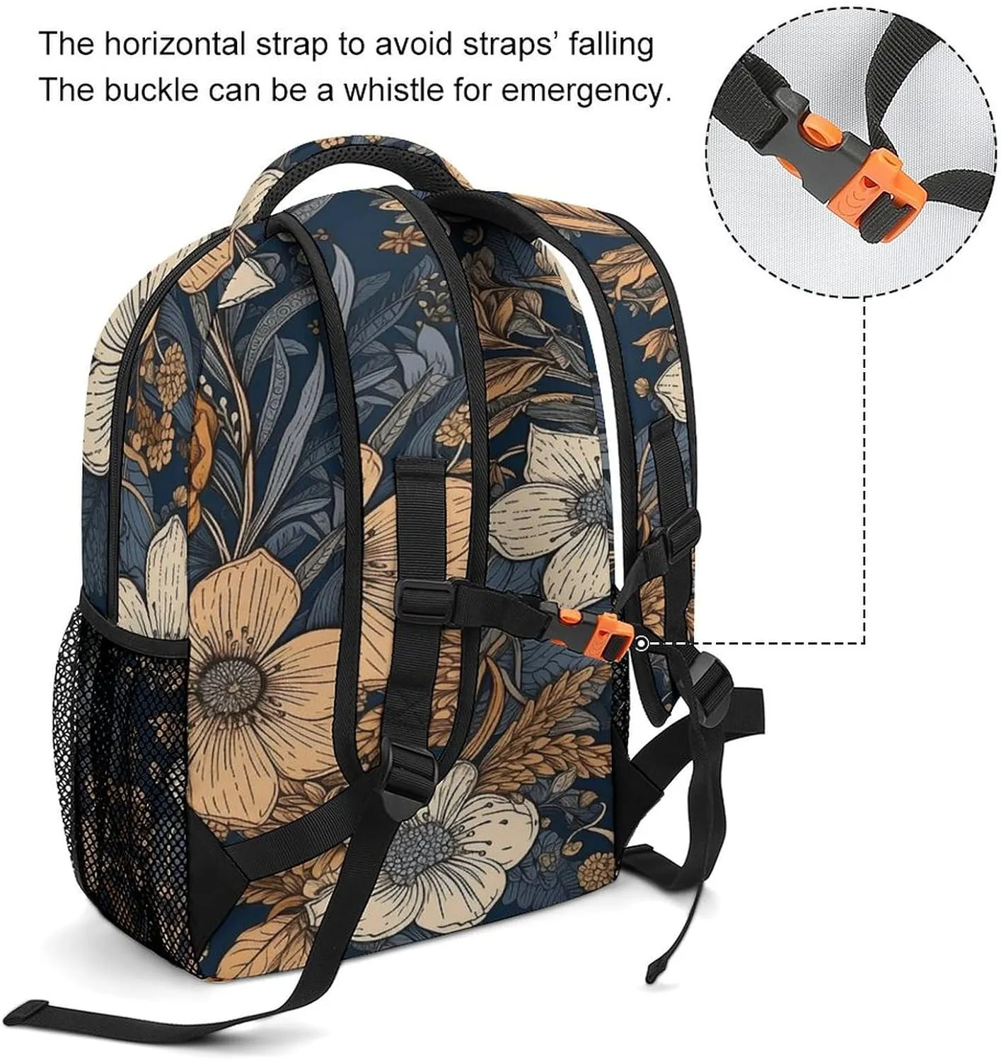 Small Backpacks Personalized Flowers And Leaves Printing Travel Bag Lightweight Travel Backpack For Women Men