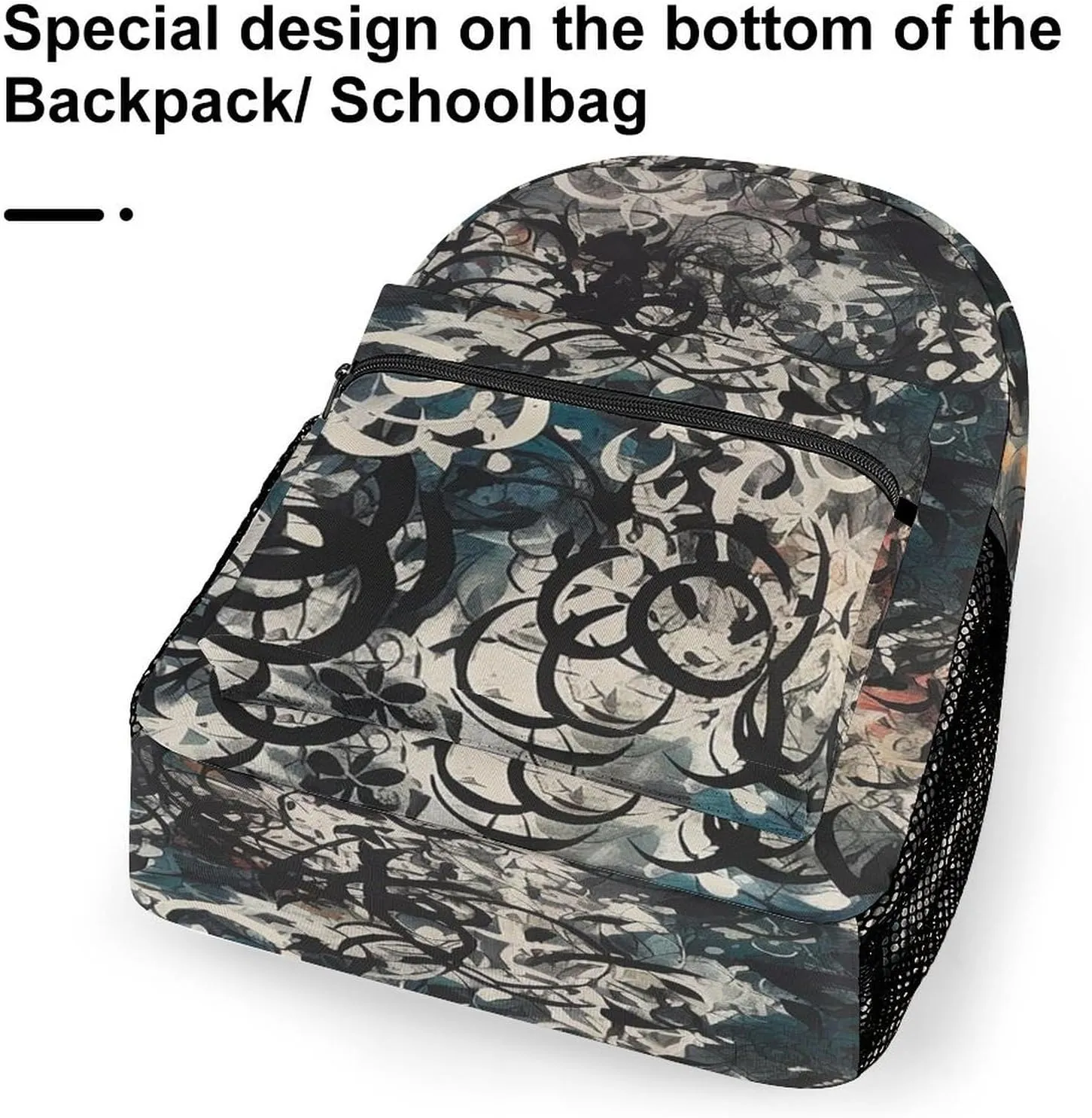 Small Backpacks Personalized Flowers And Swirls Printing Travel Bag Lightweight Travel Backpack For Women Men