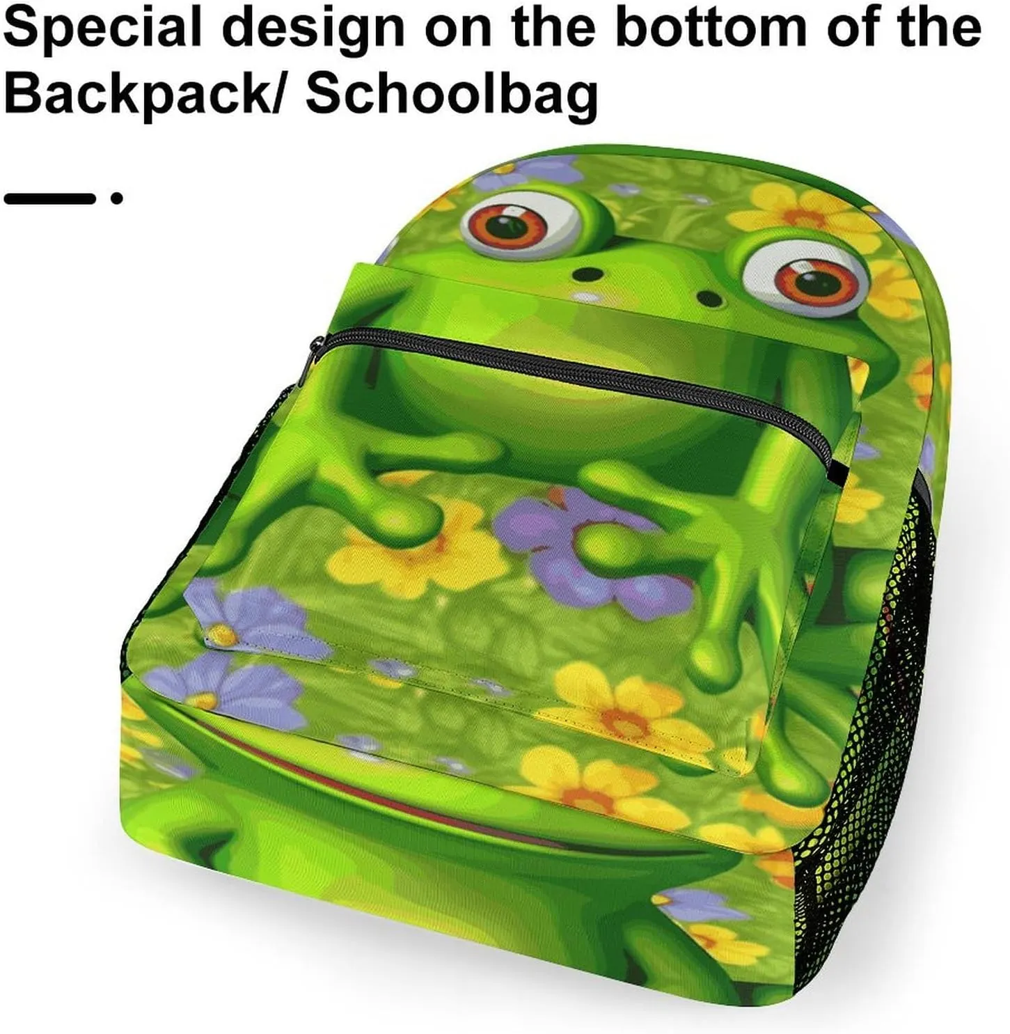 Small Backpacks Personalized Frog Printing Travel Bag Lightweight Travel Backpack For Women Men