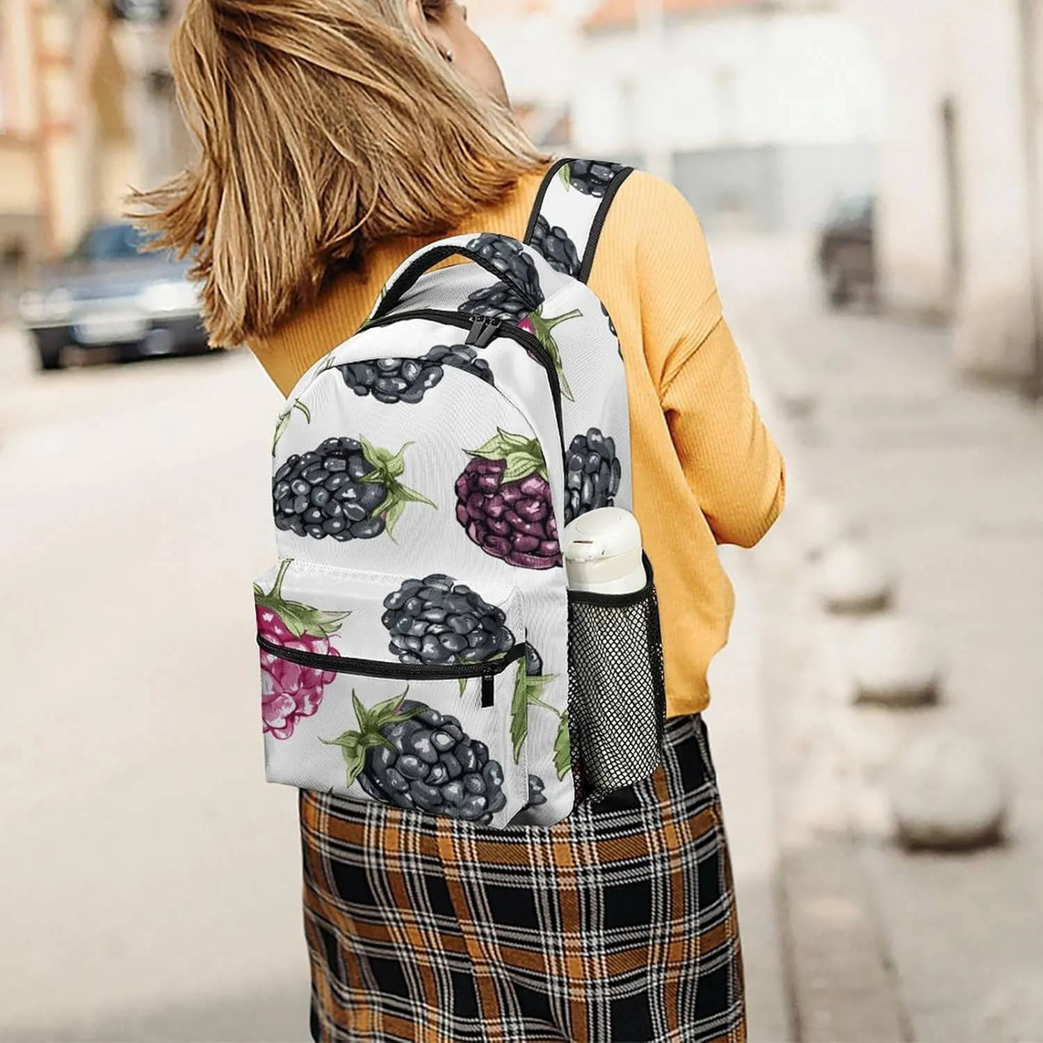 Small Backpacks Personalized Fruit Pattern Printing Travel Bag Lightweight Travel Backpack For Women Men