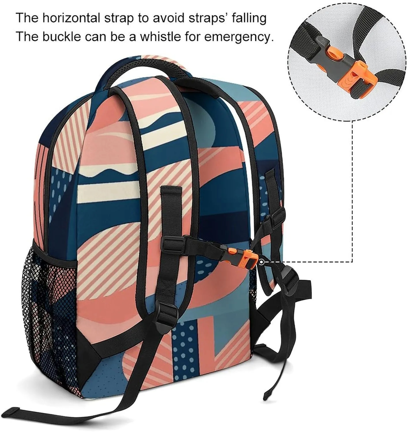 Small Backpacks Personalized Geometric Painting Printing Travel Bag Lightweight Travel Backpack For Women Men
